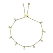 0.04ctw Diamond & Cultured Pearl Bolo Bracelet