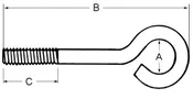 10-24 X 1/2" (Opening) Eye Bolt (Machine Threaded)