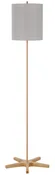 100W metal floor lamp with wooden base