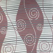 Abstract Swirl and Stripe Pattern Polyester Print