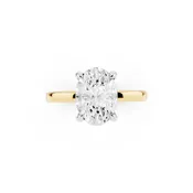 18K Yellow Gold 2.00cttw Lab Grown Diamond Oval Cut Solitaire Engagement Ring - Ring Size 4