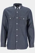 3.PARADIS x Levi's® Chemise de travail "JACKSON" en denim bleu et chanvre cotonisé