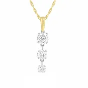 1.00ct 14K Two Tone Lab Grown Diamond Necklace 18"