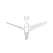 52" TroposAir Reveal WiFi Enabled Ceiling Fan - Pure White with Remote and LED Light