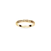 14K Rose Gold Baguette Diamond Wedding Band