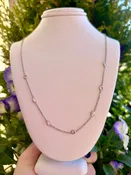 0.5D 14KT Diamond Stud Necklace