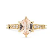 1.50ct Victoria Hexagon Pink Sapphire & Diamond Engagement Ring