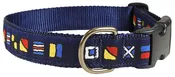 1.25” Ribbon Dog Collar – 5 o' Clock Nautical Flags