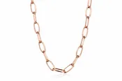 10K Rose Gold Paper Clip Chain Necklace