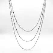 Baby Boho Freshwater Pearl Layering Necklace, Silver