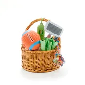 Classic Wicker Dog Owner Gift Basket