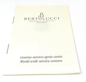 Bertolucci Service Center Booklet with Folders