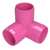 1-1/2 in. 3-Way PVC Elbow Fitting, Furniture Grade  - Pink