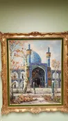 Antique Blue Mosque Saudia Arabia signed A. Cytsoz (as is)