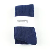 LSC116 - Navy Cable Knit Tights