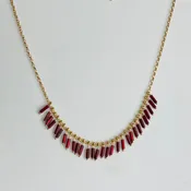 Deco Smiles Necklace: Red Velvet