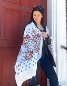 Screen Printed Silk Blend Scarves in 13 colors and patterns, hand printed in Vietnam
