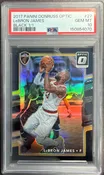 2017-18 Donruss Optic LeBRON JAMES Black Prizm TRUE 1/1 PSA 10