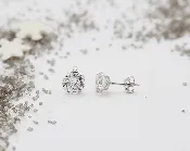 7.0mm CZ 18kt White Gold Studs