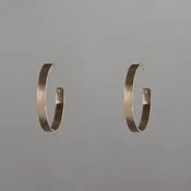5 by 40 mm flat wire hoop post gold fill