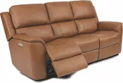 1041-62PH 946-72 Flexsteel Henry Power Reclining Sofa w Power Headrest & Lumbar