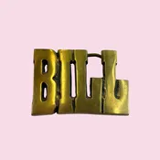 BIG BRASS 1970s Personalized Belt Buckle "Bill" — Carmine & Hayworth Vintage