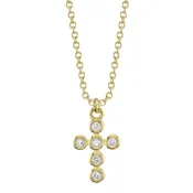 Bezel Cross Necklace