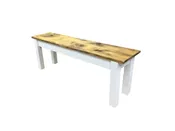 Barnwood & White Bench