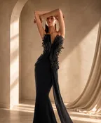 MNM Couture G2113 – Strapless Mermaid Evening Gown with Pleated Bodice