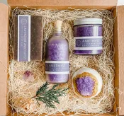 Amethyst Crystal Bath Gift Set