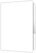 White Recycled Smooth 80lb 6 x 9 Two Pocket Half Size Folders with 3 Inch Pockets