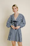 Aureum Gingham Collar Dress
