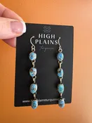 4 Stone Golden Hills Turquoise Drop Earrings
