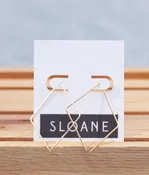 Diamond Hoops Small 14k Gold Filled