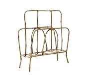 Bamboo Magazine Rack in Gold Leaf