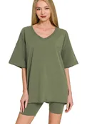 Bike Short Flowy Top Set