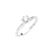 0.25 Carat Diamond High-Polish Engagement Ring in 14K White Gold