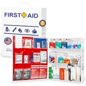 3 Shelf Metal Workplace First Aid Kit Osha Class B With Medications