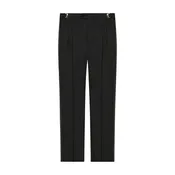 ADJ REG FIT DOUBLE PLEAT PANT W/ SATIN STRIPE