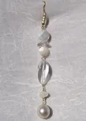 ArcticMoon Twisted Crystal Icicle (crystal/mother of pearl/pearl)(14k)