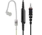 1-Wire Enhanced Clear Tube Earpiece – 2.5mm Single-Pin Straight