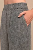 Alara Linen Wide Leg Cropped Pant