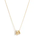 14k bead party lasso necklace | 18"
