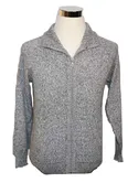 Alpaca Blend Marbled White/Gray Cardigan