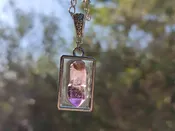 Hand Made Amethyst Chiredzi Scepter Pendants Set in Resin - Sold Per Item - From Zimbawe