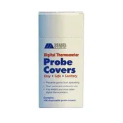 15-618-000 Mabis Digital Thermometer Probe Cover, Disposable, Safe, Closed System Box of 100 Each