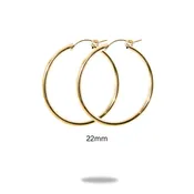 14K Gold Filled 22mm Medium Hoop Earrings for Women
