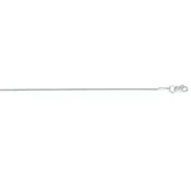 14 Karat White Gold 18 Inch Long 1.0mm Round Wheat Chain