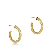 0.50" Textured 4mm Twist Hoop Earrings