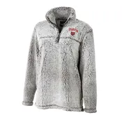 Evanston Wildkits Adult Frosty Grey Sherpa Quarter Zip Pullover Jacket by Boxercraft